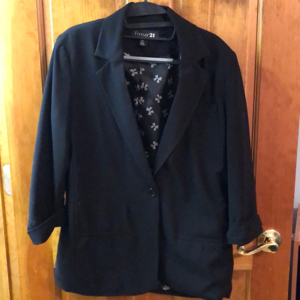Black 3/4 sleeve Blazer